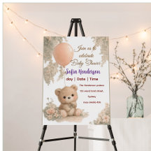 Blush Beer Zachte waterverf bloemen babyshower