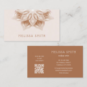 Blush Beige 3D Mandala  Visitekaartje