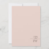 Blush Beige Elegant Chic Calligraphy Wedding Kaart (Achterkant)