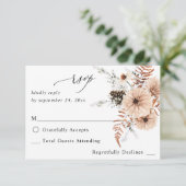 Blush Beige & Pine Rustique sans RSVP de repas (Debout devant)