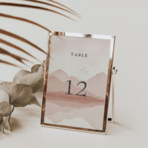 Blush Bergketen Landschap Bruiloft Kaart