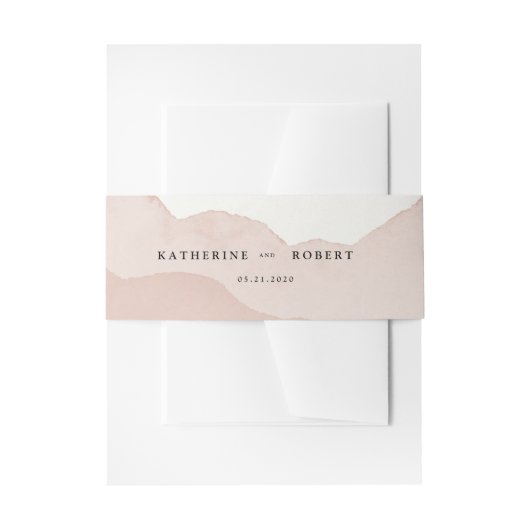 Blush Bergketen Landschap Bruiloft Uitnodigingen Wikkel (Voorkant Voorbeeld)