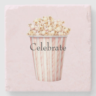 Blush Bioscoop Tijd Popcorn Stenen Onderzetter