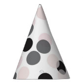 Blush & Black Feestelijke Polka Dots Confetti Feesthoedjes (Rechts)