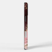 Blush Black Gold Glitter Agaat Monogram Case-Mate iPhone Case (Achterkant / Rechts)