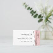 Blush & Black | Modern geometrisch Visitekaartje (Staand voorkant)