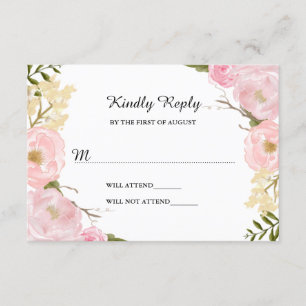 Blush Blanc Mariage Floral Botanique RSVP