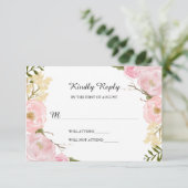 Blush Blanc Mariage Floral Botanique RSVP (Debout devant)