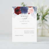 Blush bleu et Mariage rouge Bourgogne RSVP (Debout devant)