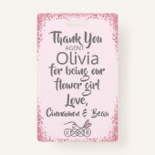 Blush bloem Meisje Petal Patrol Badge (Achterkant)