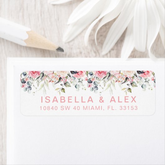 Blush Bloem | Mooie Retour Verzendlabel Etiket (Insitu)