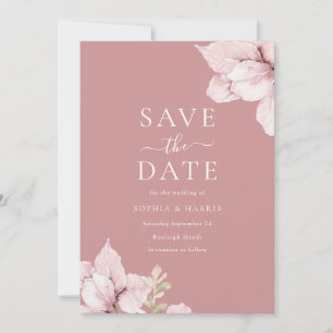 Blush Bloemblaadjes Bruiloft Save The Date