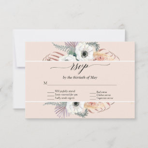 Blush Bloemen Boho Pampas Grass Palm Foliage RSVP