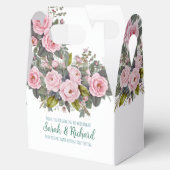 Blush bloemen bruiloft bedankdoosjes (Geopend)