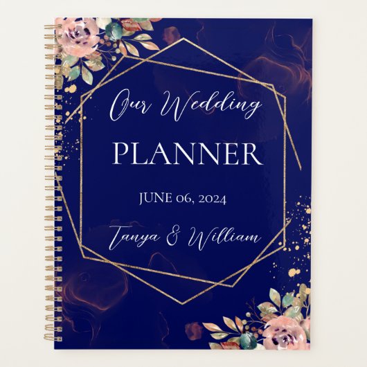 Blush Bloemen Bruiloft Planner (Voorkant)