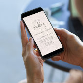 Blush Bloemen Elegant Eenvoudig | QR-code Kaart