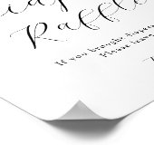 Blush Bloemen en groen Luier Raffle teken Poster (Hoek)