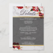 Blush Bloemen Foto Alles in een bruiloft uitnodigi Kaart (Achterkant)