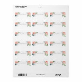 Blush Bloemen Gelieve te Bezorgen naar Huwelijk Etiket (Full Sheet)