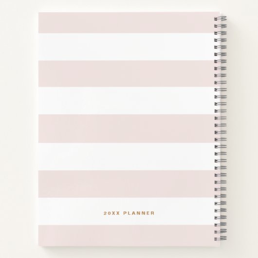 Blush Bloemen Gouden Folie Letter S Monogram Notitieboek (Achterkant)