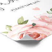 Blush bloemen gunsten neem er een poster (Hoek)