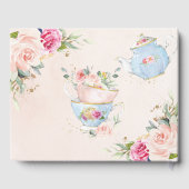 Blush Bloemen High Tea Feest Baby Bruidsmeisje Sho Gastenboek (Achterkant)