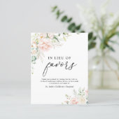 Blush Bloemen In plaats van Favorieten Donatie tek (Staand voorkant)