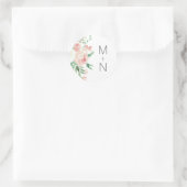 Blush Bloemen monogram bruiloft envelop zegel 4196 (Tas)