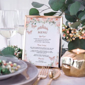 Blush Bloemen Roos Goud Quinceanera Verjaardagsmen Poster