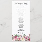 Blush Bloemen Trouwprogramma Programma (Achterkant)