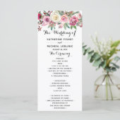 Blush Bloemen Trouwprogramma Programma (Staand voorkant)