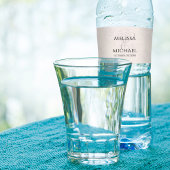 Blush Bloemen Trouwwater Custom Waterfles Etiket