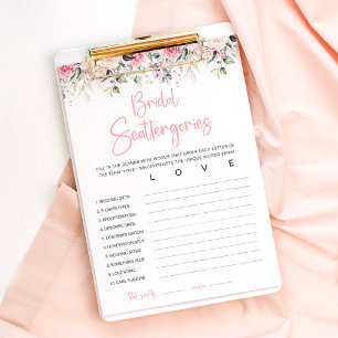 Blush Bloemen Vrijgezellenfeest Game Kaart