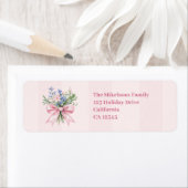 Blush bloemenafstudeerfeest etiket (Insitu)