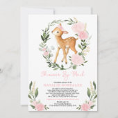 Blush bloemengroen Baby hertendouche per post Kaart (Voorkant)