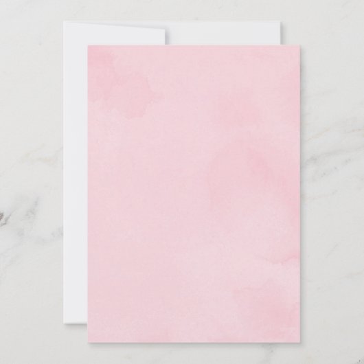 Blush bloemengroen Baby hertendouche per post Kaart (Achterkant)