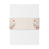 Blush bloemenmonogram bruiloft uitnodigingen wikkel (Achterkant Voorbeeld)