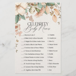 Blush bloemenspel baby shower beroemdheid baby naa