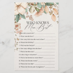 Blush bloemenspel baby shower die weet mam beste s