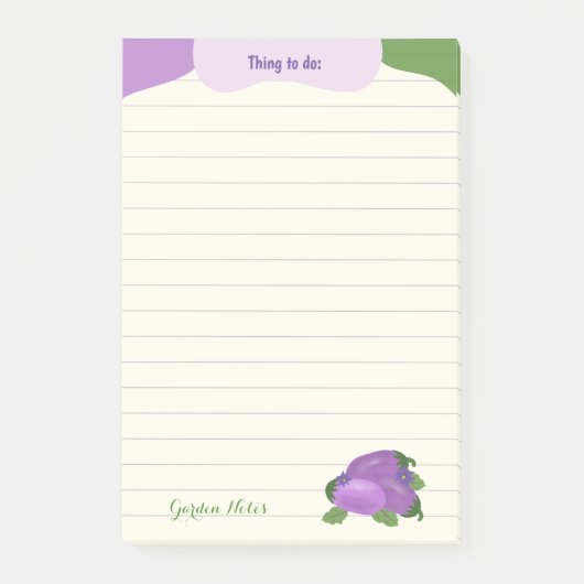 Blush & Bloom Aubergine Collectie – Ivory Glow Post-it® Notes (Voorkant)