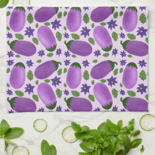 Blush & Bloom Aubergine Collectie – Zachte Lila Theedoek