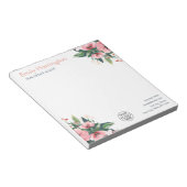 Blush Bloom Bloc-notes Gris Agent immobilier (Incliné)