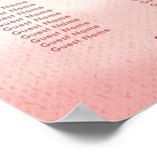 Blush & Bloom Bold Script Trouwstoel Grafiek Poster (Hoek)