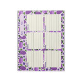Blush & Bloom Eggplant Collection – Soft Lilac Notitieblok (Gedraaid)