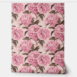 Blush Bloom Elegance Petite - Blush Pink en Taupe Behang