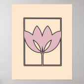 Blush Bloom - Moderne Lotus Wall Art Poster (Voorkant)
