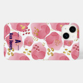 Blush & Bloom Monogram Telefoon Hoesje (Achterkant (horizontaal))