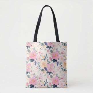 Blush & Bloom Roze Bloemen Chic Elegant Draagtas