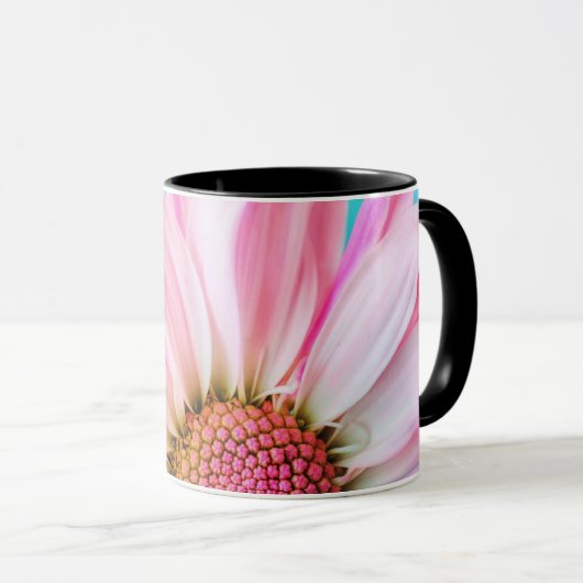 Blush bloom: roze bloemen elegantie mok (Voorkant rechts)