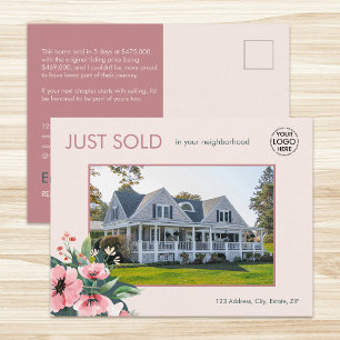 Blush Bloom verkocht onlangs makelaar Rose Briefkaart